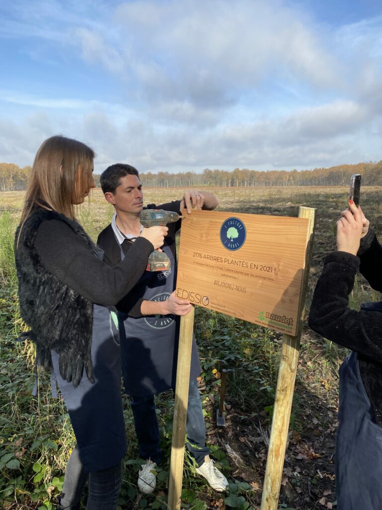 Photo du panneau des dernières plantations